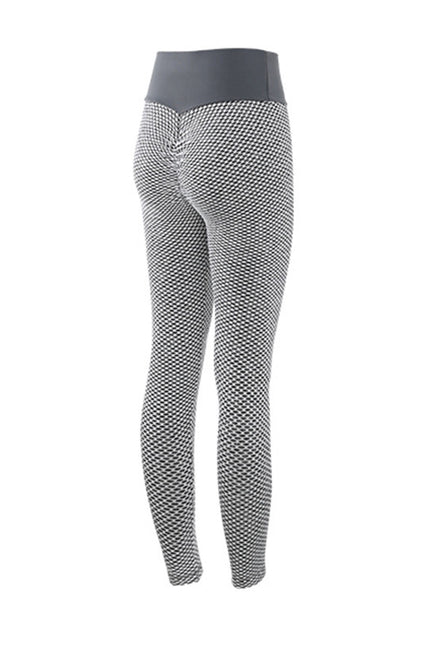 Plaid Seamless High Waist Breathable Gym Leggings