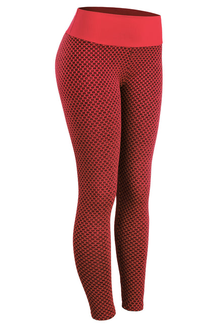 Plaid Seamless High Waist Breathable Gym Leggings