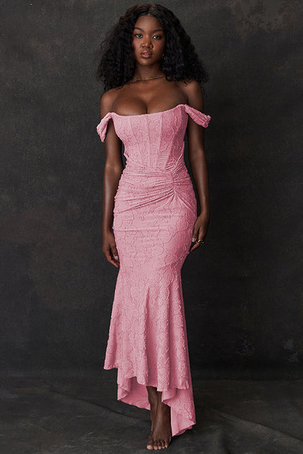Off-shoulder Backless  Dress