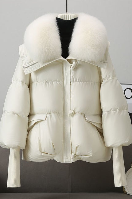 Cotton-padded thickened Jacket with Fur Collar