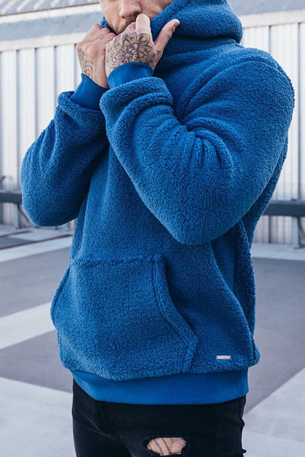 Men's Plush Hoodies With Big Pocket