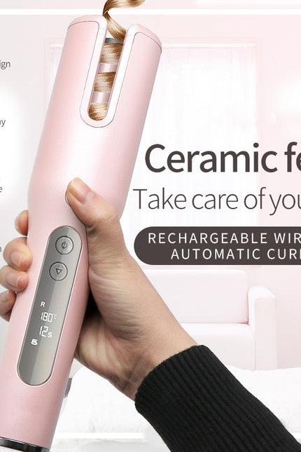 Wireless Automatic Curler USB  LCD Screen Ceramic fever
