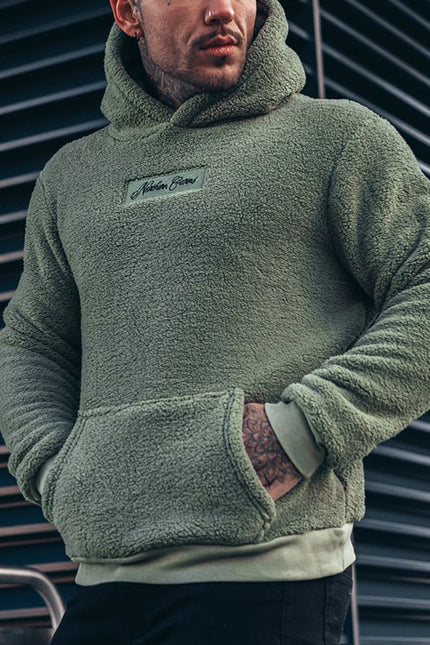 Men's Plush Hoodies With Big Pocket