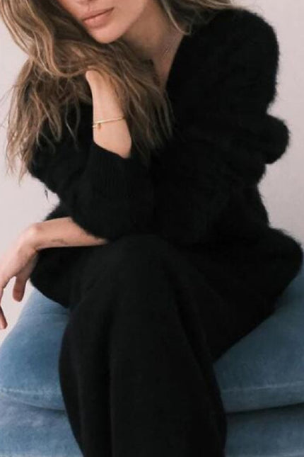 Loose V-neck Button Cardigan