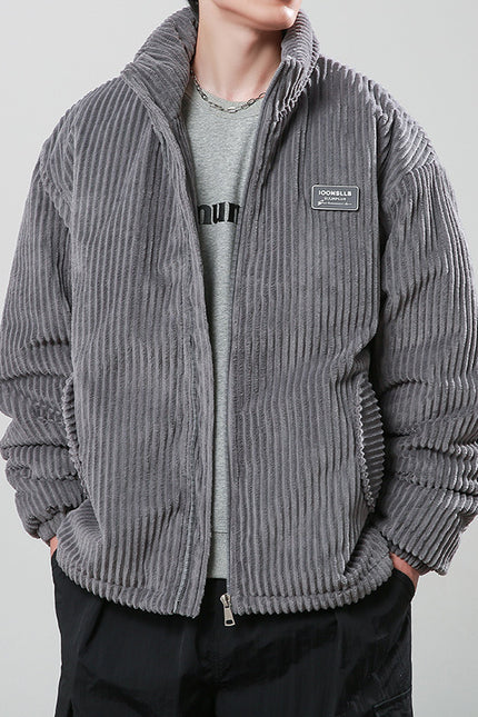 Corduroy Cotton-padded Zippet Coat