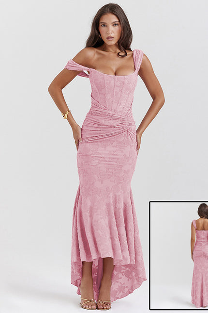 Off-shoulder Backless  Dress