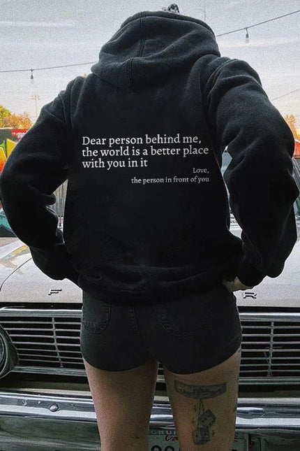 Dear Person Behind Me Unisex Trendy Hoodies