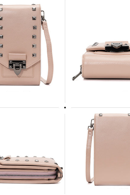 PU leather Rivet Design Shoulder Bags