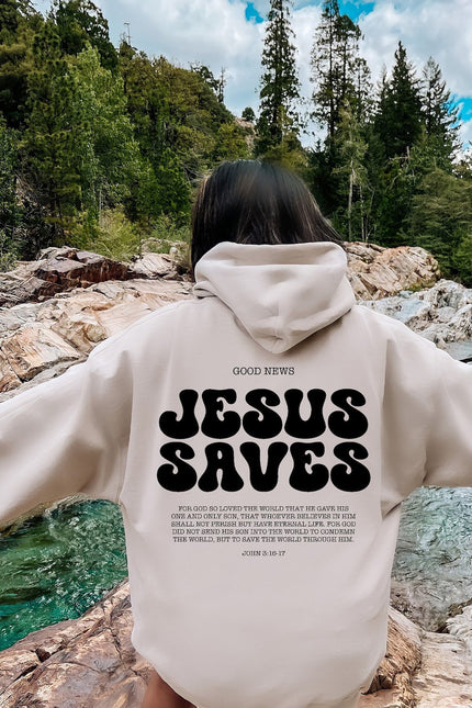 Jesus Saves Hoodie with Bible Verses