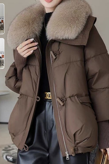 Cotton-padded thickened Jacket with Fur Collar