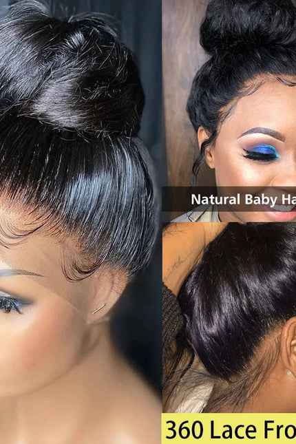 Luxury Brazilian Body Wave Wig – 360 Lace Frontal, Glueless & Natural Baby Hair
