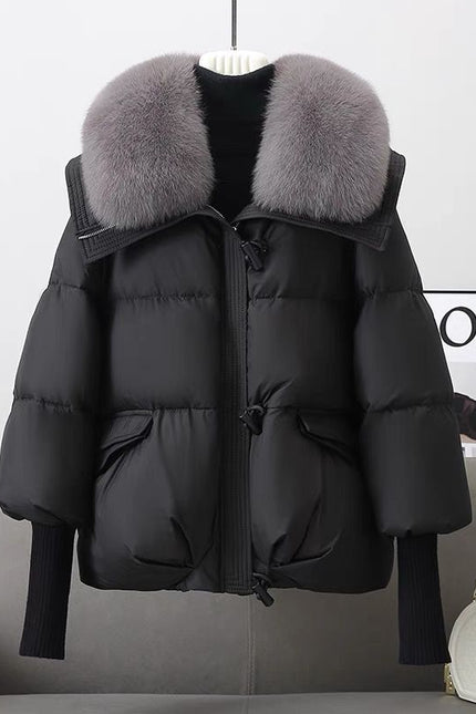 Cotton-padded thickened Jacket with Fur Collar