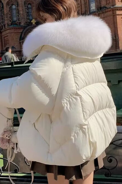 Cotton-padded thickened Jacket with Fur Collar
