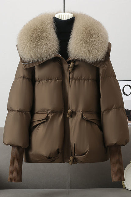 Cotton-padded thickened Jacket with Fur Collar