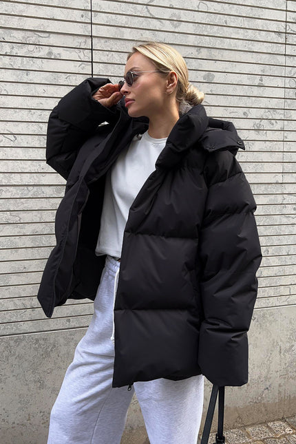 Fashion Coat With Removable Hood