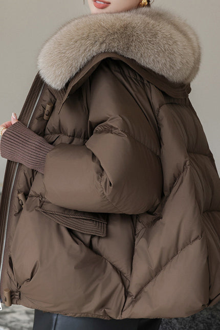 Cotton-padded thickened Jacket with Fur Collar