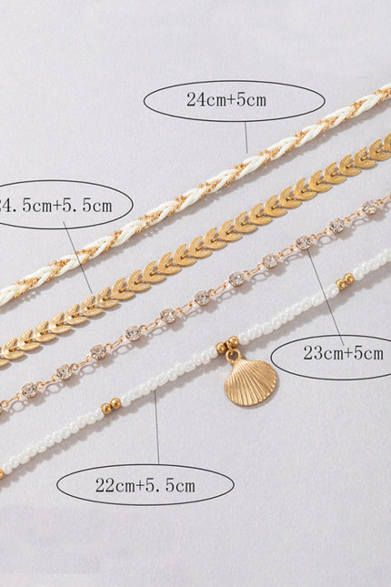 Geometric multi-layer Anklet