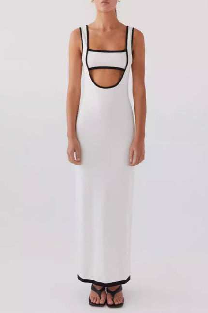 Backless Hollow Out Long Evening Dress