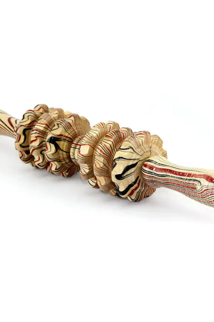 Wooden Back Massager with 9 Rollers for Full Body