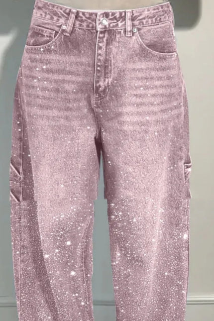 Shiny Big Straight Jeans