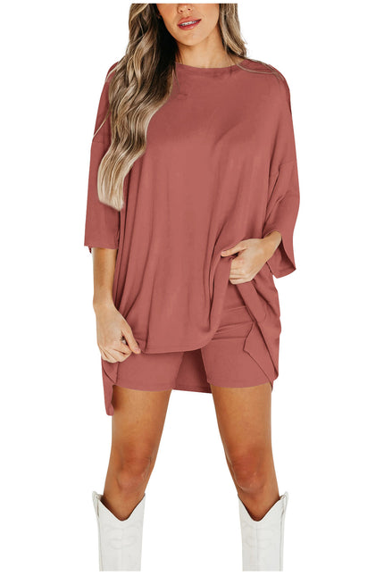 Fashion Loose Short-sleeved T-shirt And Slim Tight Pants