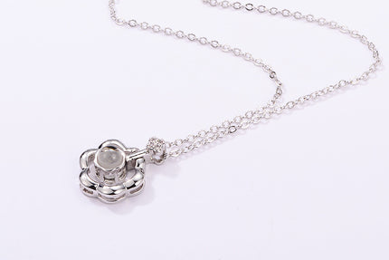 I love you 100 languages love memory necklace