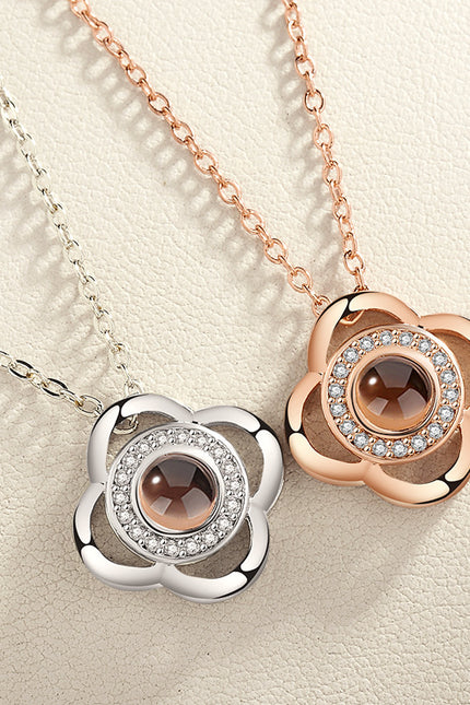 I love you 100 languages love memory necklace