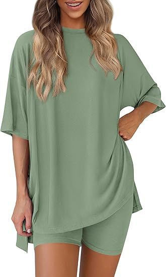 Fashion Loose Short-sleeved T-shirt And Slim Tight Pants