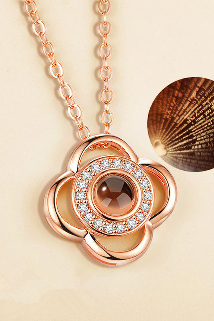 I love you 100 languages love memory necklace