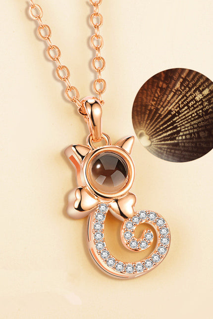 I love you 100 languages love memory necklace