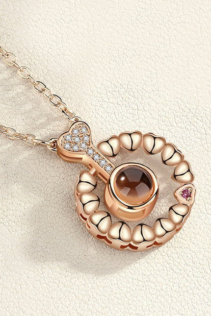 I love you 100 languages love memory necklace
