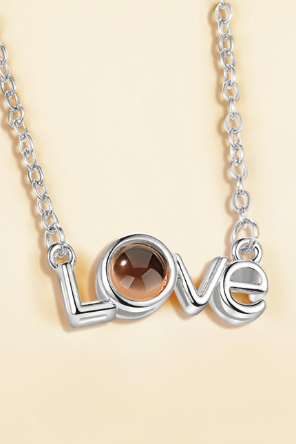 I love you 100 languages love memory necklace