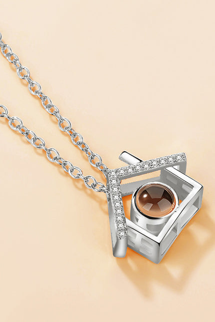 I love you 100 languages love memory necklace