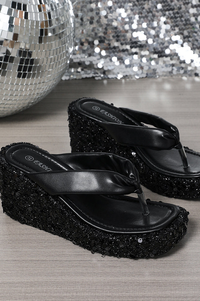 Shiny Flip Flops sandals