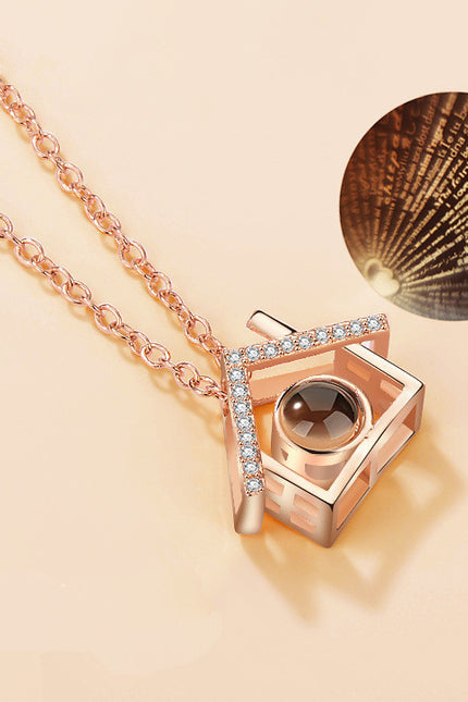 I love you 100 languages love memory necklace