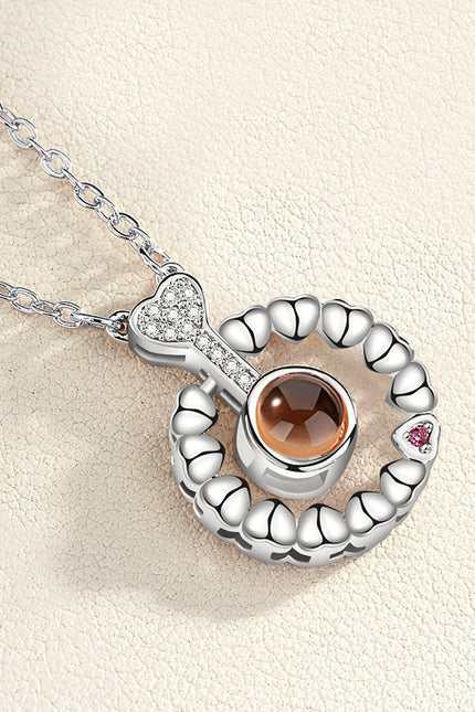 I love you 100 languages love memory necklace
