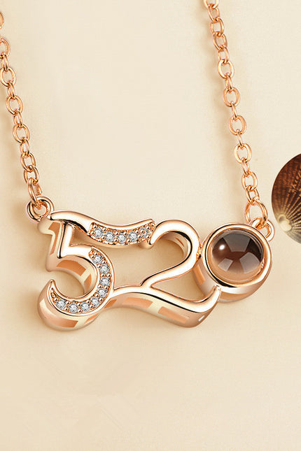 I love you 100 languages love memory necklace