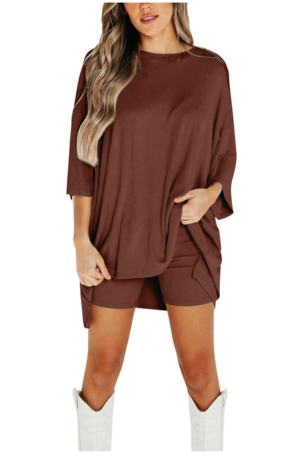 Fashion Loose Short-sleeved T-shirt And Slim Tight Pants
