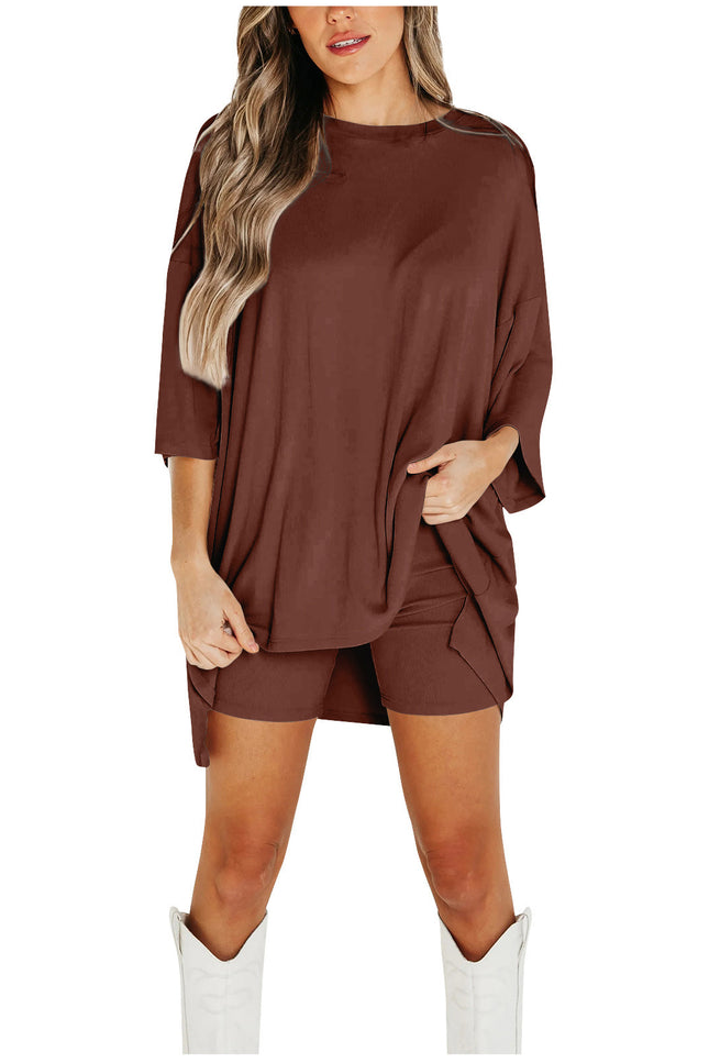 Fashion Loose Short-sleeved T-shirt And Slim Tight Pants