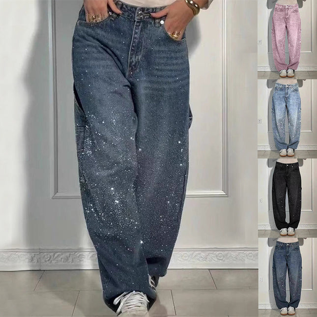 Shiny Big Straight Jeans