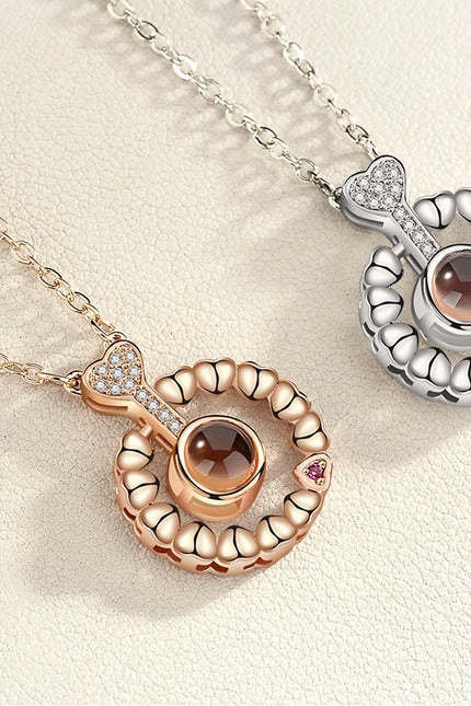 I love you 100 languages love memory necklace