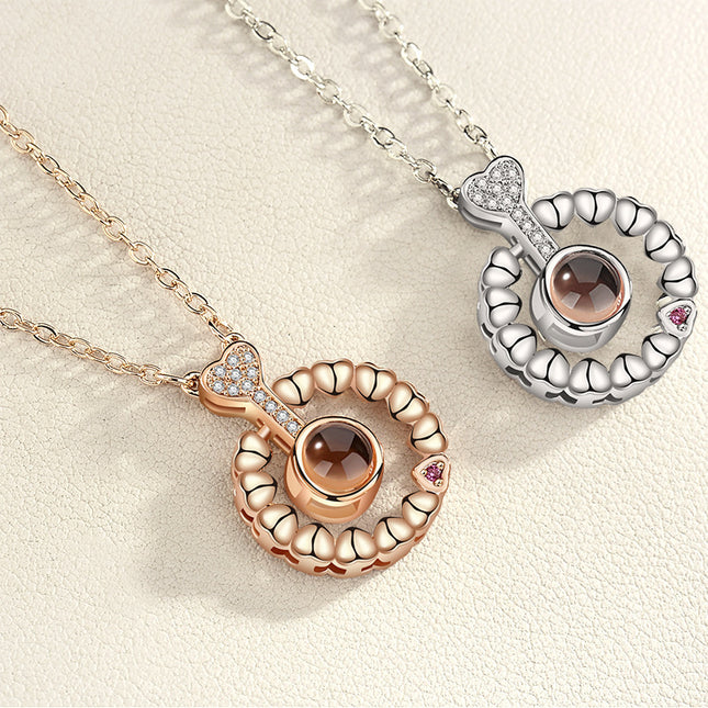 I love you 100 languages love memory necklace