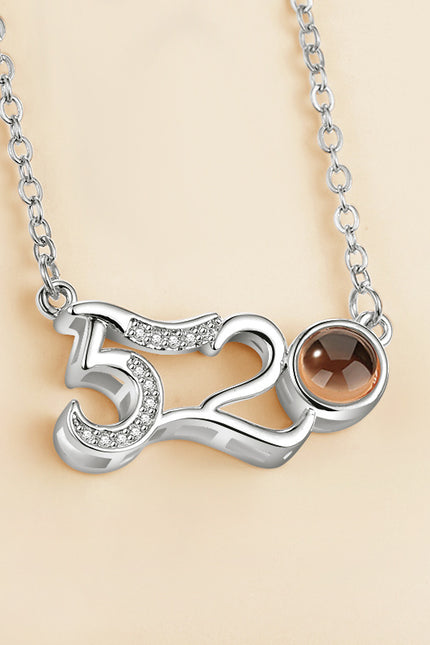I love you 100 languages love memory necklace