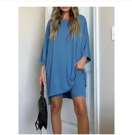 Fashion Loose Short-sleeved T-shirt And Slim Tight Pants