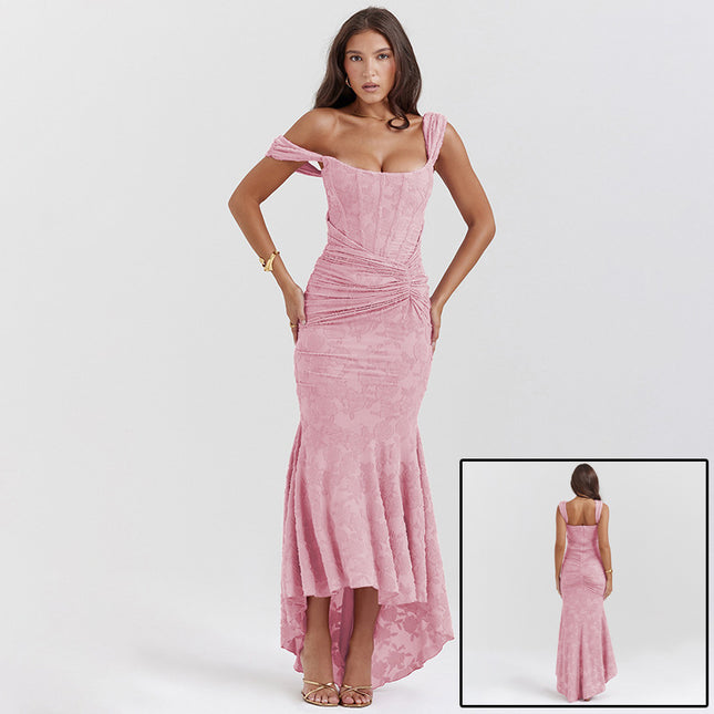 Off-shoulder Backless  Dress