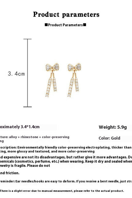 Rhinestones Butterfly Earrings