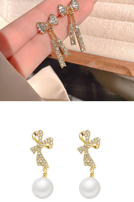 Rhinestones Butterfly Earrings