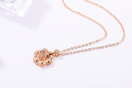 I love you 100 languages love memory necklace