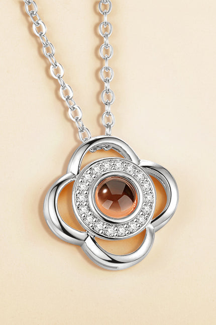 I love you 100 languages love memory necklace