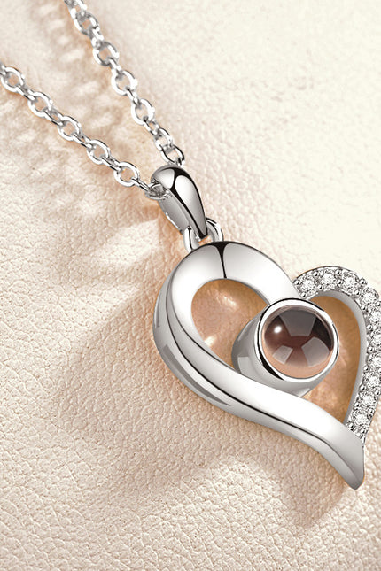 I love you 100 languages love memory necklace